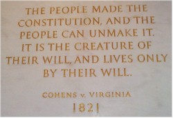 As inscribed in a wall of the Supreme Court (basement)